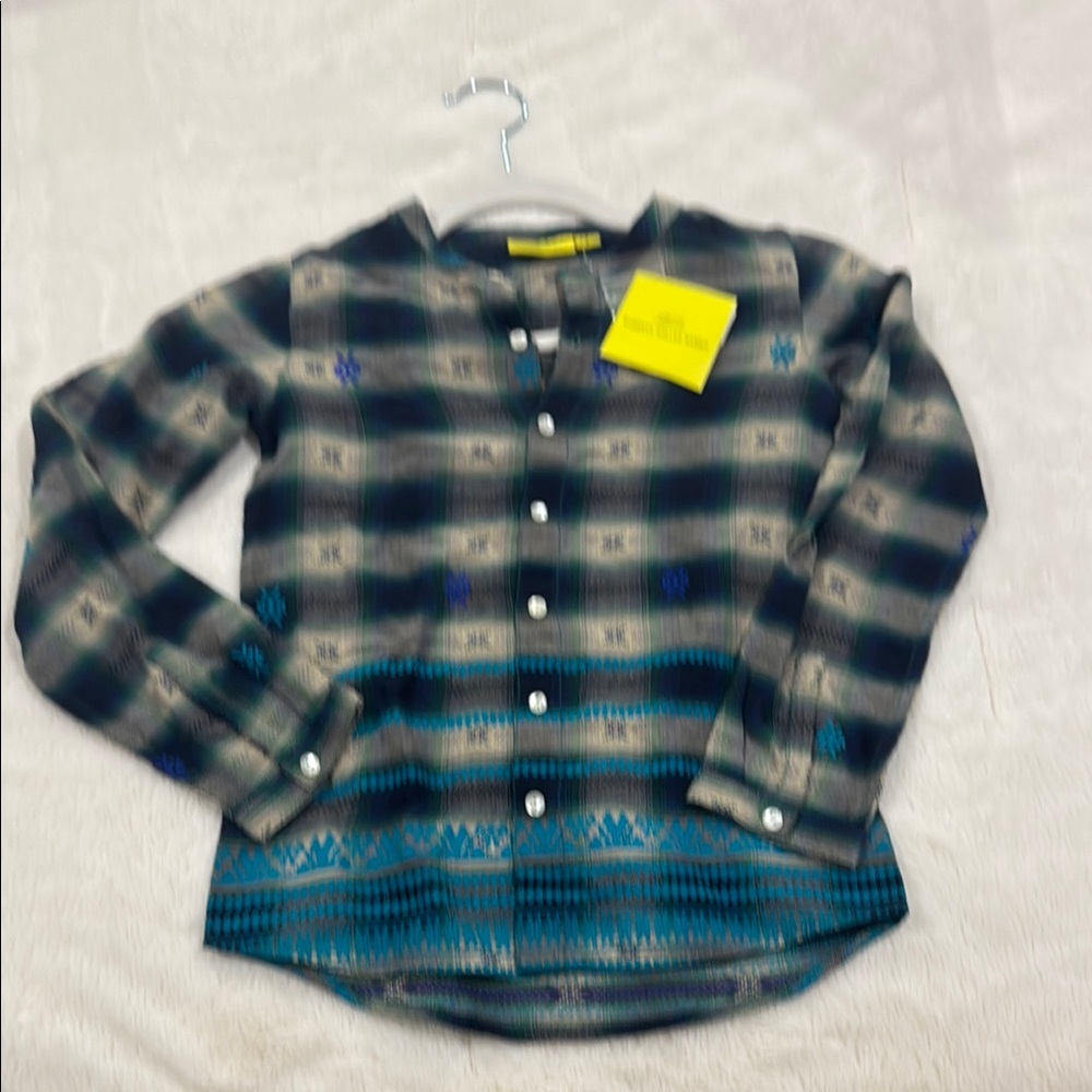 Roberta Roller Rabbit Blue and Gray Button Down Shirt